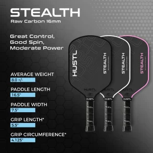 HUSTL STEALTH RAW CARBON 16MM - BLACK